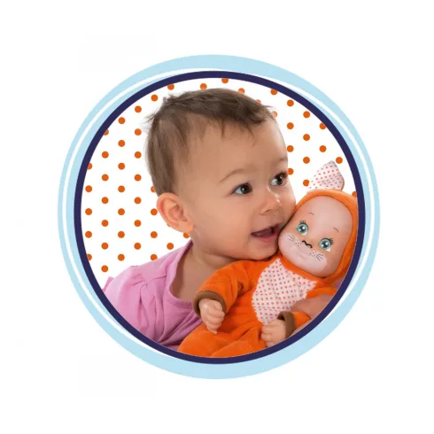 Smoby 210121 Minikiss, a puszit adó játékbaba rókás ruhában 30cm