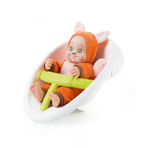 Smoby 210206 Minikiss 3 az 1-ben járássegítő, babakocsi és babaülőke állatos mintával