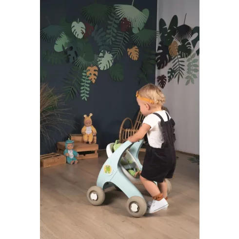 Smoby 210207 Minikiss 3 az 1-ben járássegítő, babakocsi és babaülőke