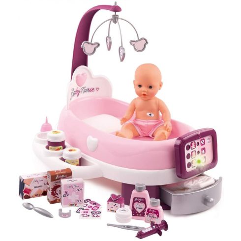 Smoby 220347 Baby Nurse elektronikus babacenter játékbabával