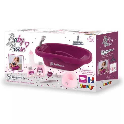 Smoby 220359 Baby Nurse babakád kiegészítőkkel játékbabáknak