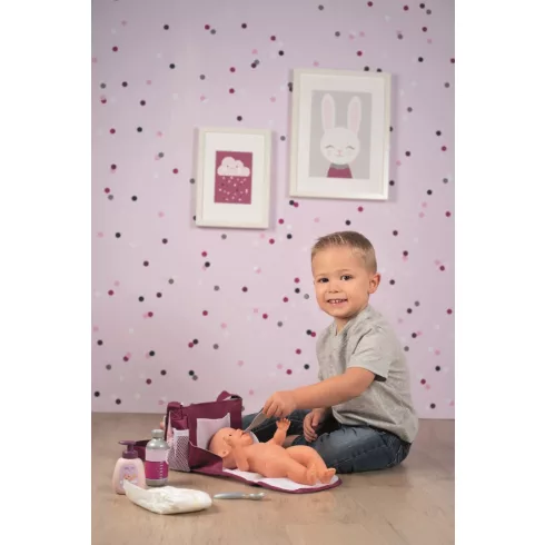 Smoby 220363 Baby Nurse Pelenkázótáska pelenkával játékbabáknak