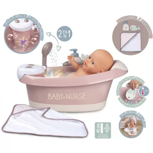 Smoby Baby Nurse elektronikus babakád folyóvízzel játékbabáknak