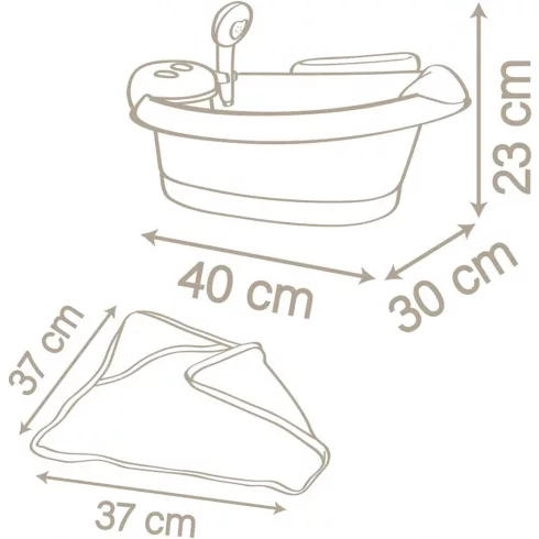 Smoby Baby Nurse elektronikus babakád folyóvízzel játékbabáknak