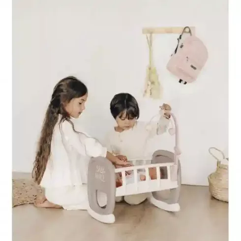 Smoby Baby Nurse bölcső kiságyforgóval játékbabáknak