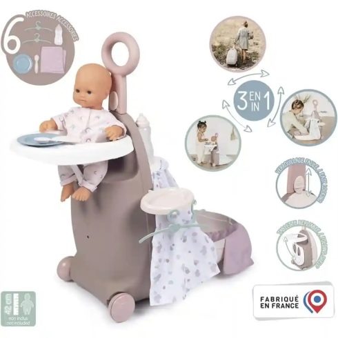 Smoby Baby Nurse 3 az 1-ben babacenter játékbabáknak