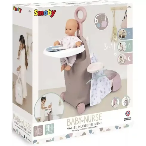 Smoby Baby Nurse 3 az 1-ben babacenter játékbabáknak