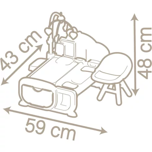 Smoby Baby Nurse babacenter pisilős játékbabával és elektronikus bébiőrrel