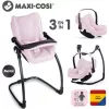 Smoby Maxi-Cosi 3 az 1-ben rózsaszín fémvázas etetőszék játékbabáknak