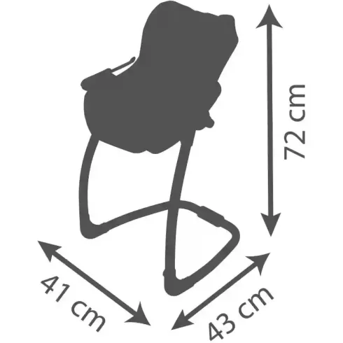 Smoby Maxi-Cosi 3 az 1-ben rózsaszín fémvázas etetőszék játékbabáknak