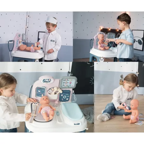 Smoby 240300 Baby Care orvosi babacenter játékbabával