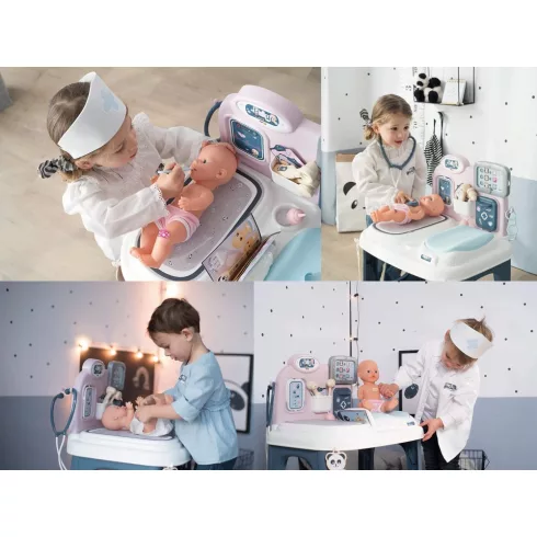 Smoby 240300 Baby Care orvosi babacenter játékbabával