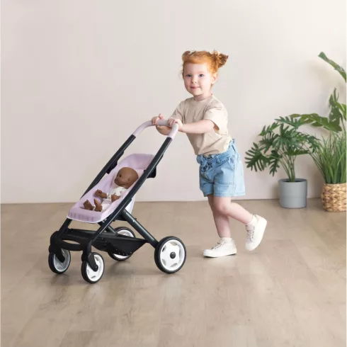 Smoby Maxi-Cosi 3 az 1-ben rózsaszín fémvázas babakocsi játékbabáknak