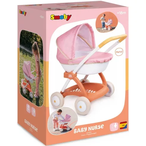 Smoby Baby Nurse fémvázas babakocsi játékbabáknak