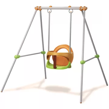   Smoby 310046 2 az 1-ben biztonsági kerti hinta fém állvánnyal