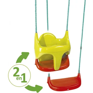 Smoby 310194 2 az 1-ben biztonsági hinta kötéllel