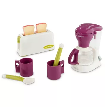   Smoby 310507 Tefal játék reggeliző szett kenyérpirítóval és kávéfőzővel