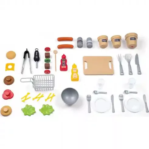 Smoby nagy játék grillsütő készlet 43db kiegészítővel
