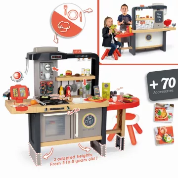   Smoby 312303 Chef Corner 2 az 1-ben játékkonyha és étterem