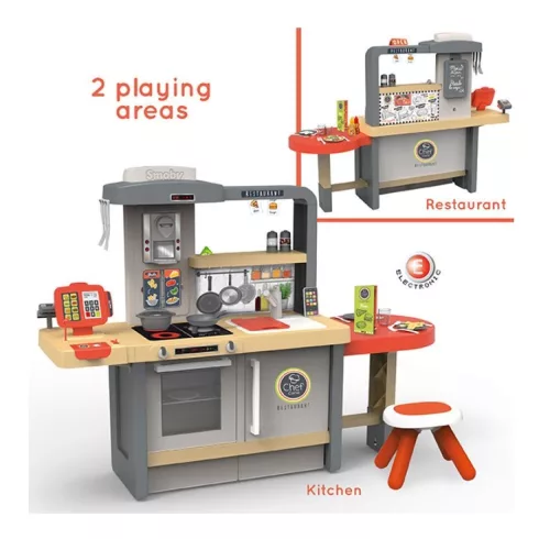 Smoby 312303 Chef Corner 2 az 1-ben játékkonyha és étterem