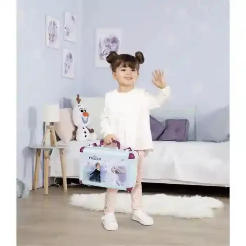 Smoby Jégvarázs hordozható smink készlet bőröndben gyerekeknek, Frozen, kozmetikai szett, Beauty Vanity