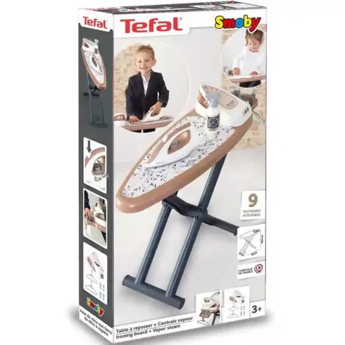 Smoby Tefal játék vasalódeszka gőzölős vasalóval