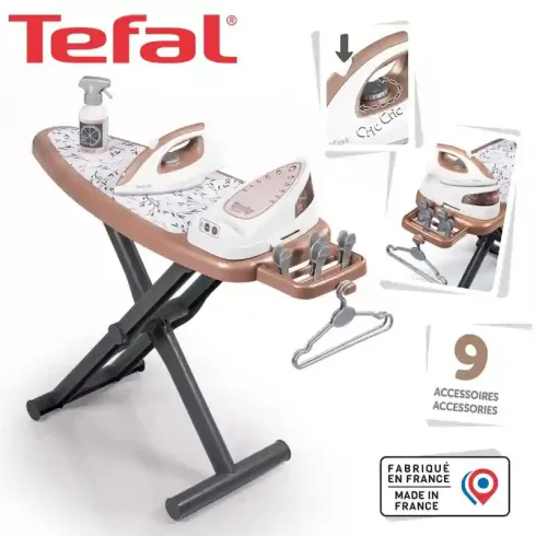 Smoby Tefal játék vasalódeszka gőzölős vasalóval
