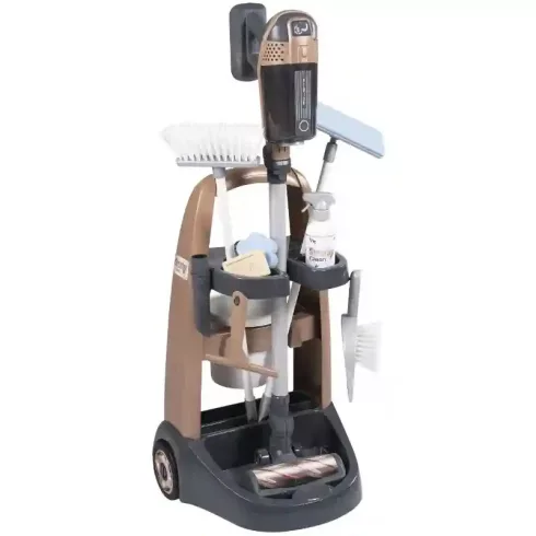 Smoby Rowenta játék gurulós takarítókocsi elektronikus rúdporszívóval