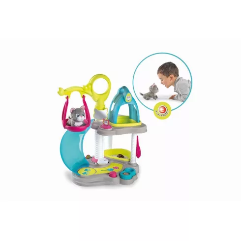 Smoby 340400 Cicaház interaktív plüss cicával