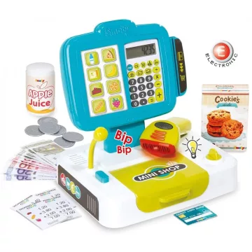   Smoby 350104 Játék pénztárgép vonalkódolvasóval és érintőképernyővel