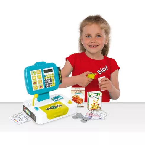 Smoby 350104 Játék pénztárgép vonalkódolvasóval és érintőképernyővel
