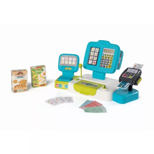 Smoby 350110 Játék pénztárgép vonalkódolvasóval, mérleggel és érintőképernyővel