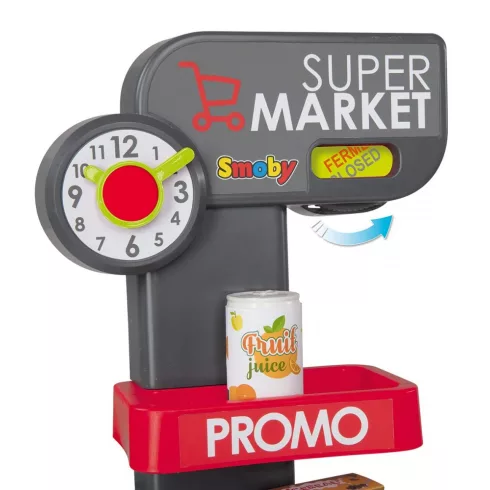 Smoby 350213 Szupermarket pénztárgéppel, bevásárlókocsival és 42db kiegészítővel
