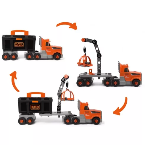 Smoby 360175 Black & Decker játék kamion szerszámosládával