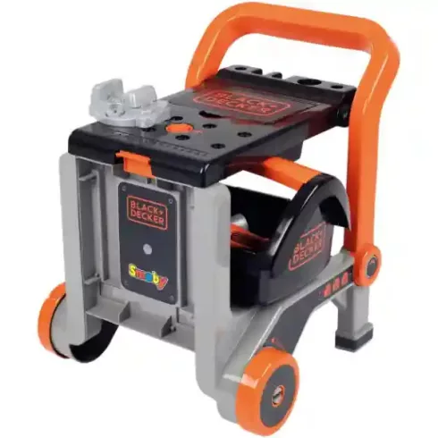 Smoby Black & Decker 3 az 1-ben játék szerelőkocsi szerszámosládával és szerszámokkal