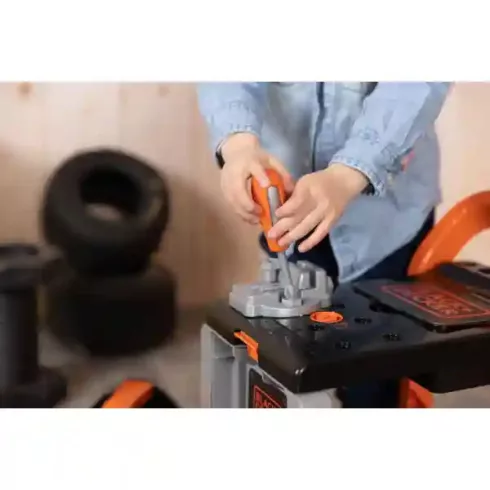 Smoby Black & Decker 3 az 1-ben játék szerelőkocsi szerszámosládával és szerszámokkal