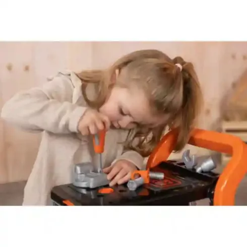 Smoby Black & Decker 3 az 1-ben játék szerelőkocsi szerszámosládával és szerszámokkal