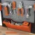 Smoby 360702 Black & Decker Bricolo Ultimate játék szerelőasztal fúrógéppel, körfűrésszel és 90db kiegészítővel