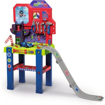   Smoby 360717 Pizsihősök Bricolo Center játék szerelőasztal ugratóval és 94db kiegészítővel