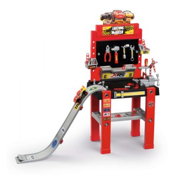   Smoby 360722 Verdák Bricolo Center játék szerelőasztal ugratóval és 94db kiegészítővel