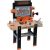 Smoby 360730 Black & Decker Bricolo Ultimate játék szerelőasztal fúrógéppel, körfűrésszel és 95db kiegészítővel