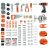   Smoby 360730 Black & Decker Bricolo Ultimate játék szerelőasztal fúrógéppel, körfűrésszel és 95db kiegészítővel