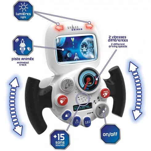Smoby 370217 Space Driver űrhajós szimulátor fénnyel és hanggal