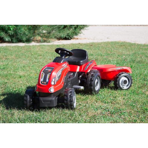 Smoby 710108 Farmer XL pedálos traktor utánfutóval