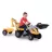   Smoby 710301 Builder Max pedálos traktor utánfutóval, homlokrakodóval és markolóval