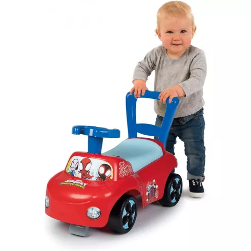 Smoby 2 az 1-ben Pókember bébitaxi és járássegítő