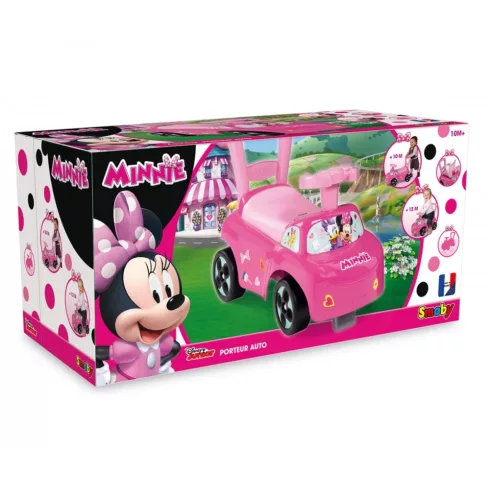 Smoby 720522 2 az 1-ben Minnie bébitaxi és járássegítő