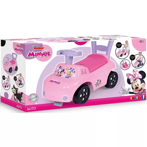 Smoby 720532 2 az 1-ben Minnie bébitaxi és járássegítő