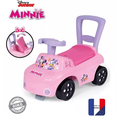 Smoby 720532 2 az 1-ben Minnie bébitaxi és járássegítő