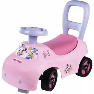   Smoby 2 az 1-ben Minnie egér bébitaxi és járássegítő, rózsaszín, Disney Junior